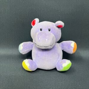 Gund Rockin Rompers Purple Hippo Plush‎ Round 6" Lovey Jingle Rattle 5783